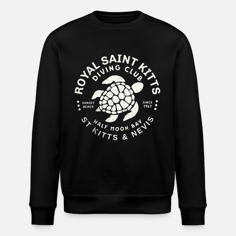 Saint Kitts Turtle Club Crest - Sweat bio ROLLER Stanley/Stella Unisexe - noir