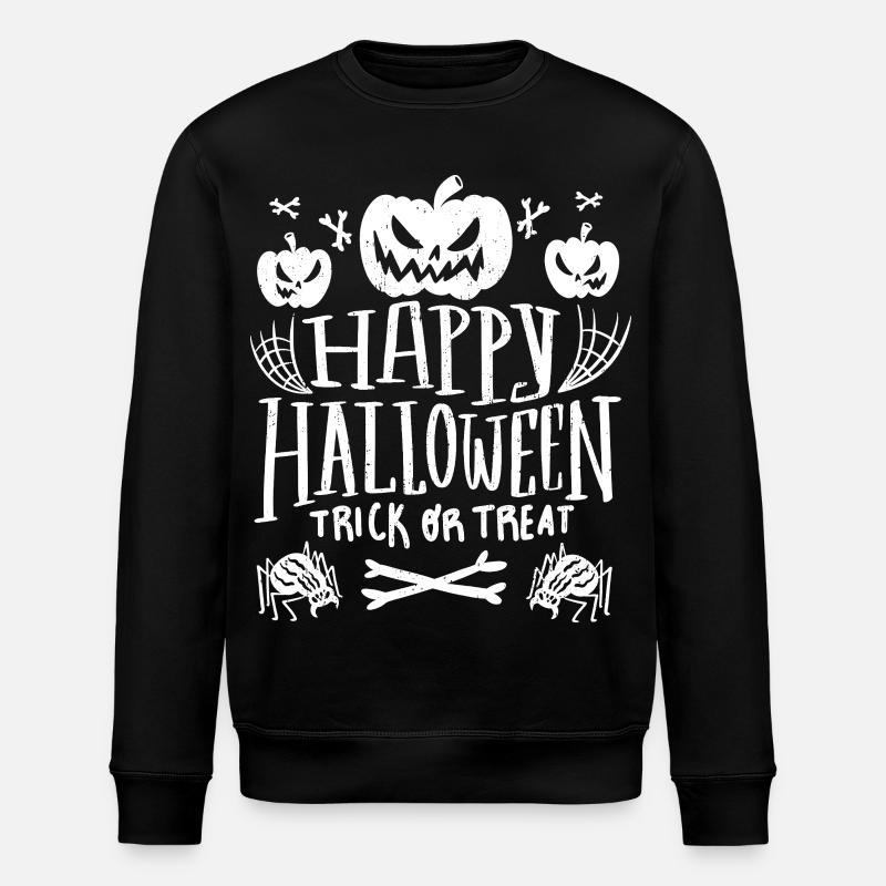 Spukkürbisse Süßes oder Saures - Stanley/Stella Unisex Bio-Sweatshirt ROLLER - Schwarz