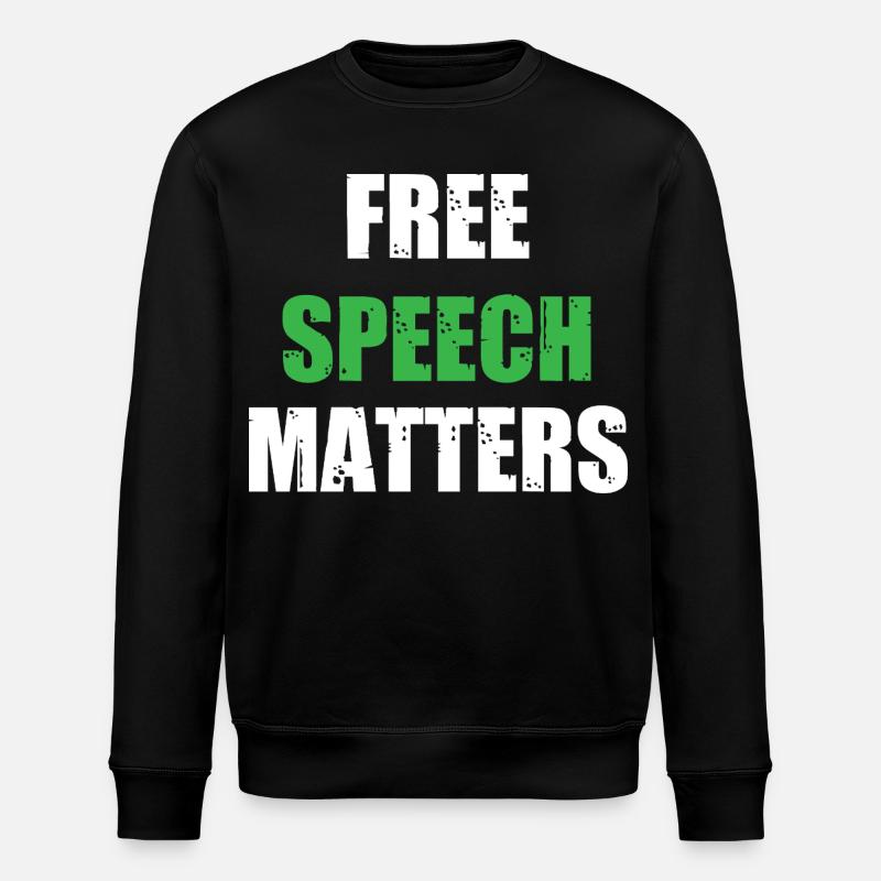 Redefreiheit Zählt - Stanley/Stella Unisex Bio-Sweatshirt ROLLER - Schwarz