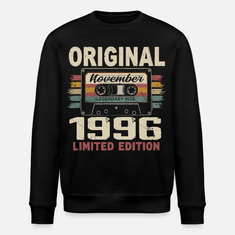 November 1996 Geschenk November 1996 - Stanley/Stella Unisex Bio-Sweatshirt ROLLER - Schwarz