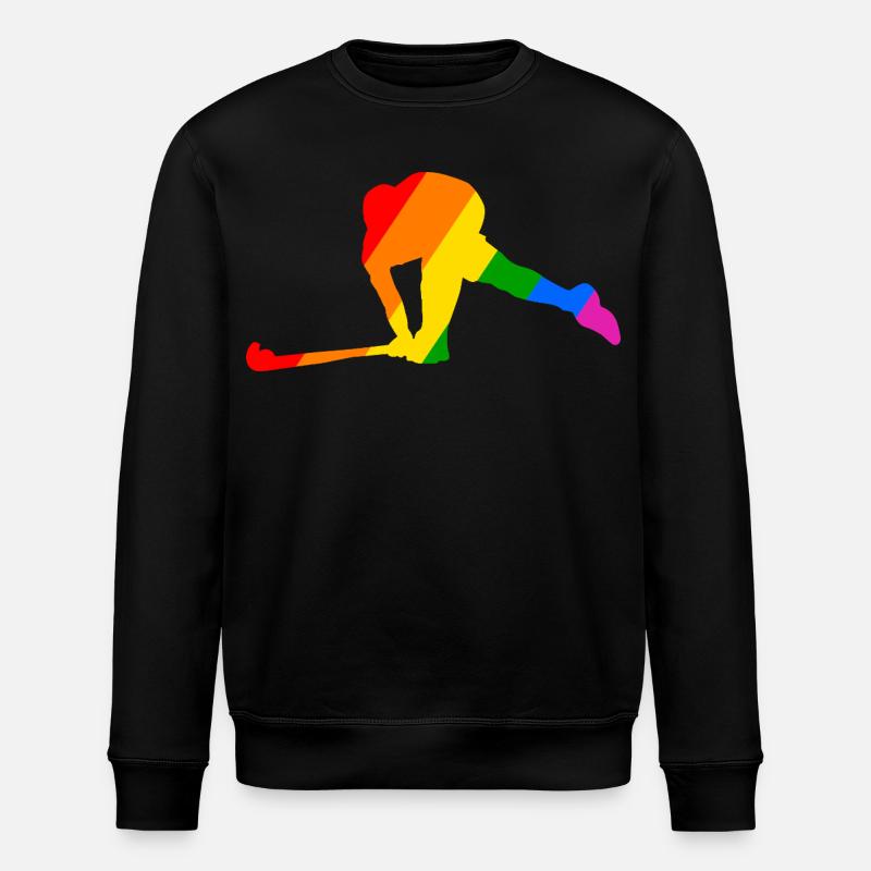 Rainbow Field Hockey Player - Stanley/Stella Unisex Bio-Sweatshirt ROLLER - Schwarz