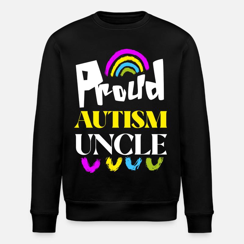 Stolzer Autismus-Onkel - Stanley/Stella Unisex Bio-Sweatshirt ROLLER - Schwarz