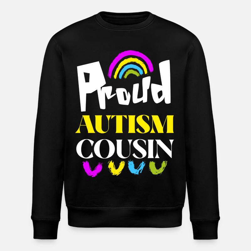 Stolzer Autismus-Cousin - Stanley/Stella Unisex Bio-Sweatshirt ROLLER - Schwarz