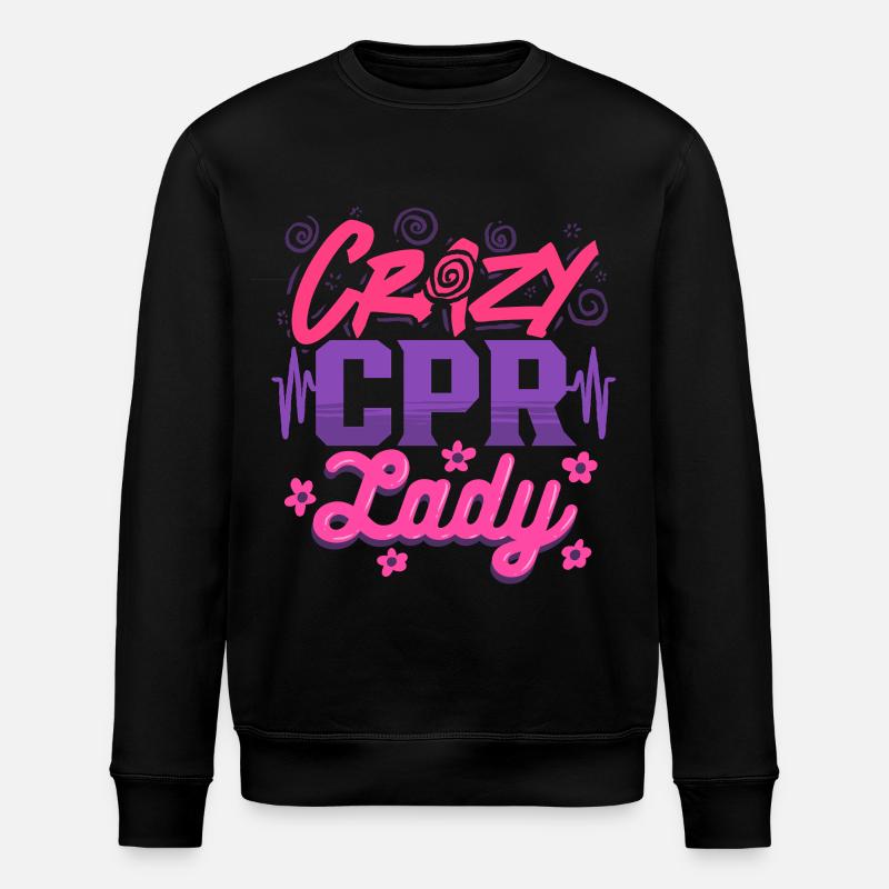 Instructeur RCR Réanimation Crazy CPR Lady - Sweat bio ROLLER Stanley/Stella Unisexe - noir