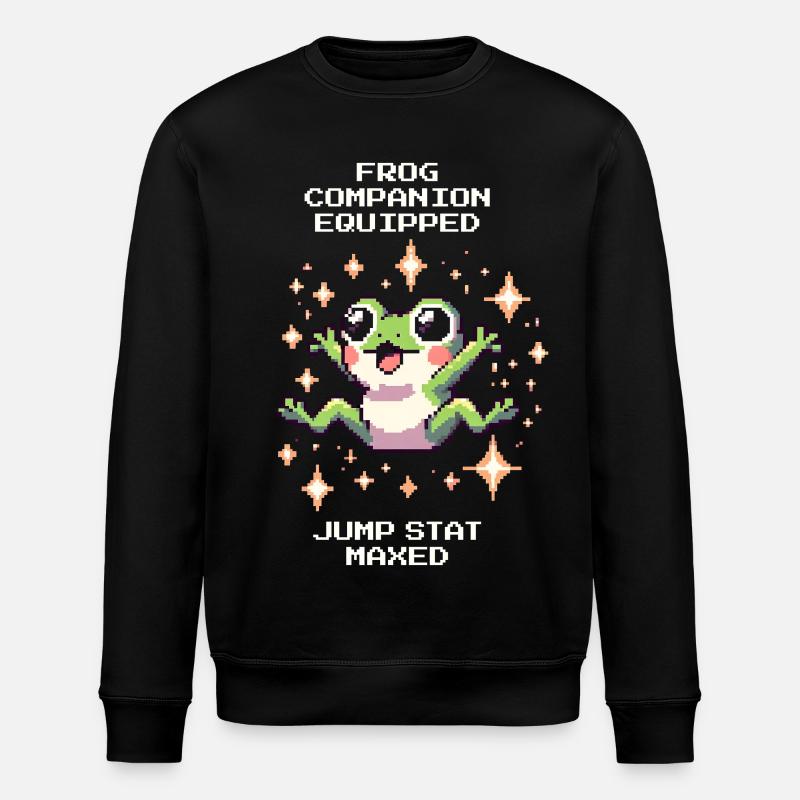 Frosch-Kumpel ausgerüstet – Sprung max | Kröte - Stanley/Stella Unisex Bio-Sweatshirt ROLLER - Schwarz