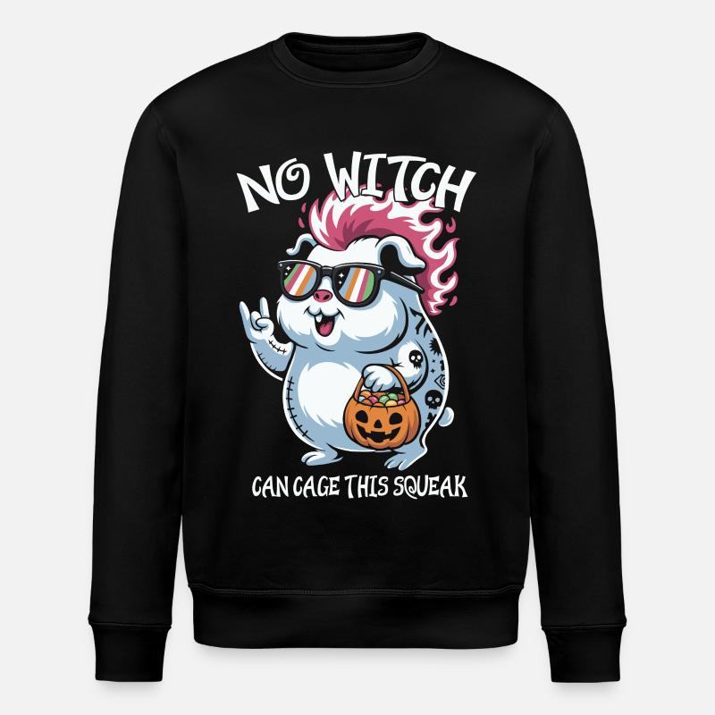 Hamster with sunglasses Halloween fun - Stanley/Stella ROLLER Unisex Organic Sweatshirt - black