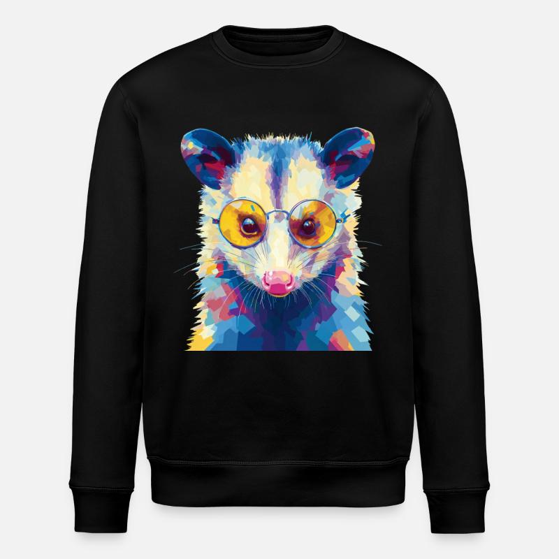 Opossum Possum Sonnenbrille - Stanley/Stella Unisex Bio-Sweatshirt ROLLER - Schwarz