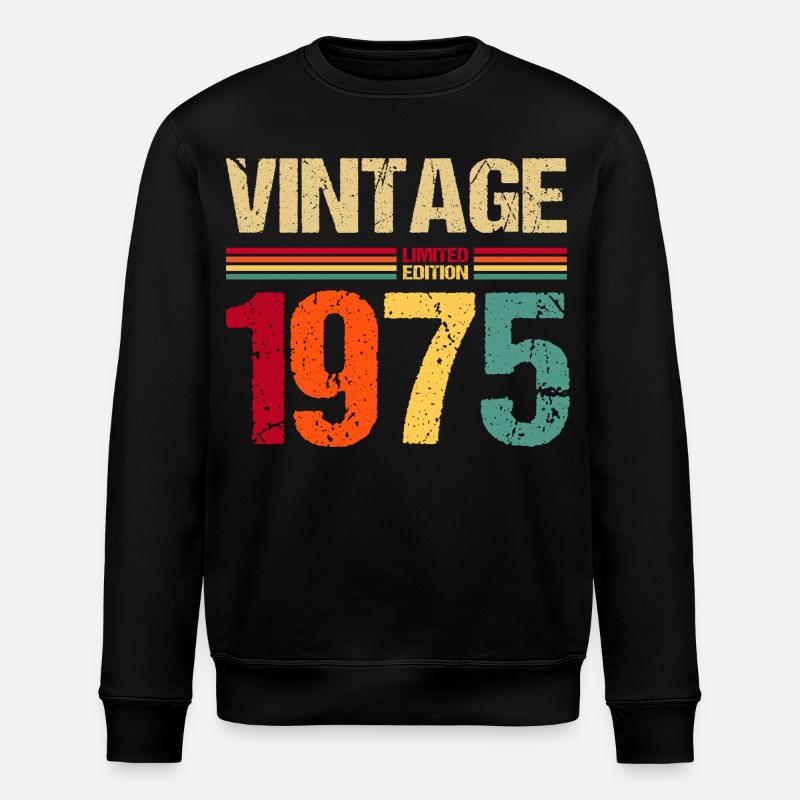 1975 Limited Edition - Stanley/Stella ROLLER Unisex Organic Sweatshirt - black