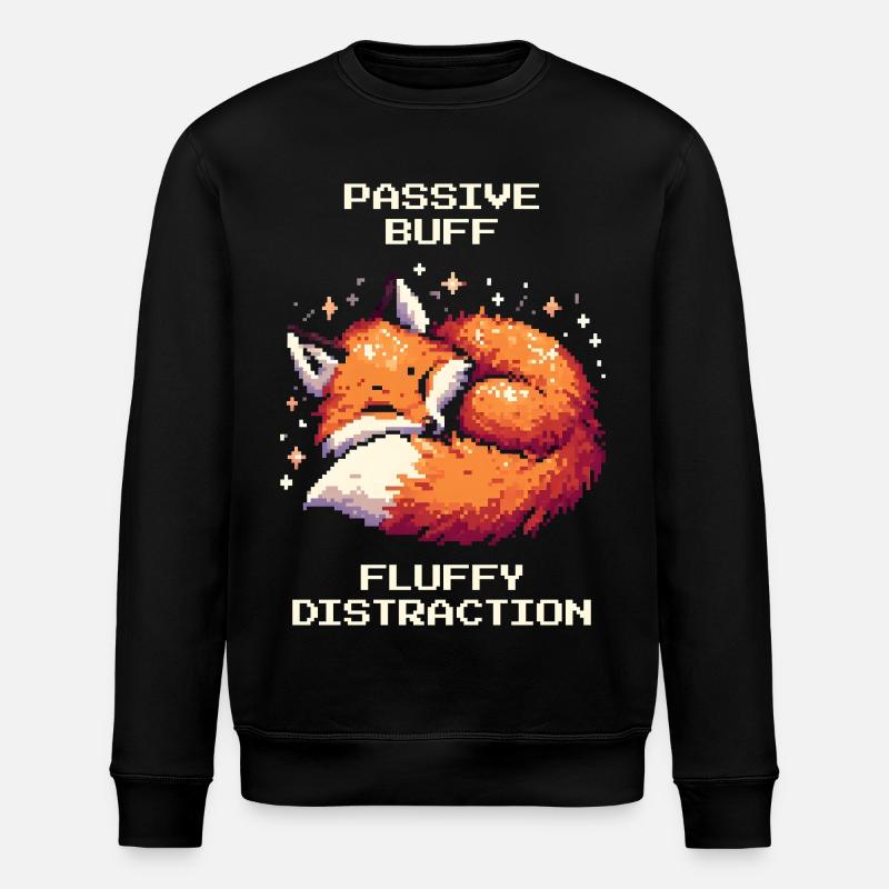 Passive Stärkung: flauschige Ablenkung | Fuchs - Stanley/Stella Unisex Bio-Sweatshirt ROLLER - Schwarz