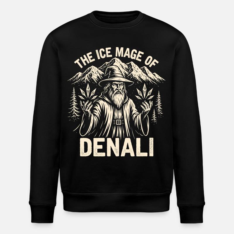 Eismagier von Denali - Stanley/Stella ROLLER Unisex Organic Sweatshirt - black