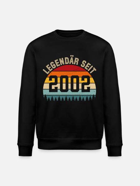 Legendary since 2002 – vintage 2002 - Stanley/Stella ROLLER Unisex Organic Sweatshirt - black