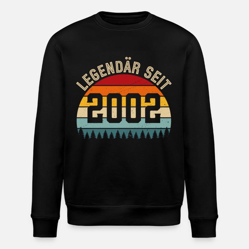 Légendaire depuis 2002 – millésime 2002 - Sweat bio ROLLER Stanley/Stella Unisexe - noir