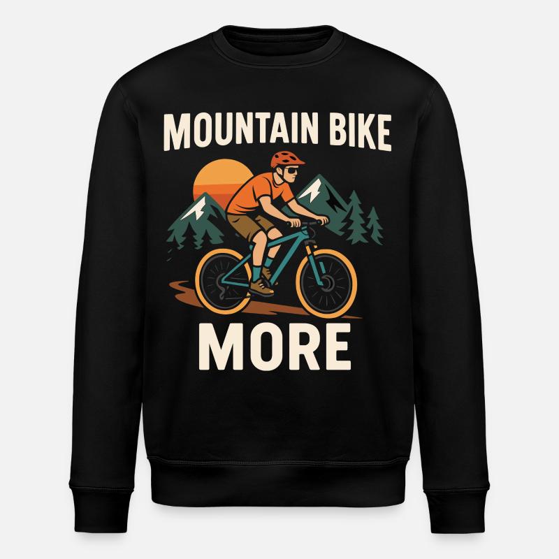 Aventure en VTT - Sweat bio ROLLER Stanley/Stella Unisexe - noir