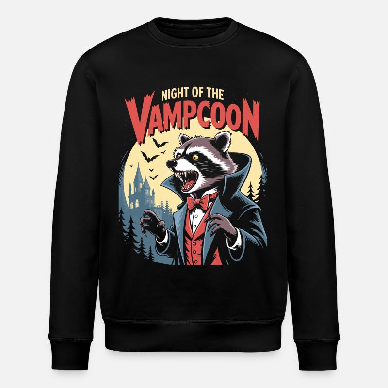 Vampcoon Nightball Raton laveur - Sweat bio ROLLER Stanley/Stella Unisexe - noir