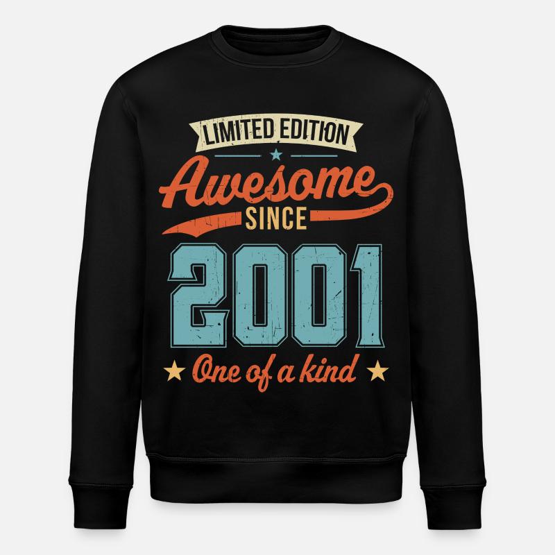 Genial seit 2001 - Stanley/Stella Unisex Bio-Sweatshirt ROLLER - Schwarz