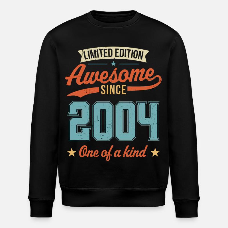 Awesome Since 2004 - Stanley/Stella ROLLER Unisex Organic Sweatshirt - black