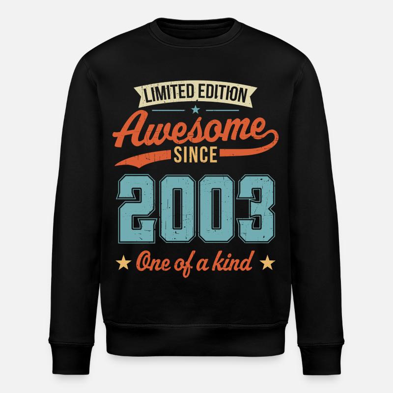 Genial seit 2003 - Stanley/Stella Unisex Bio-Sweatshirt ROLLER - Schwarz
