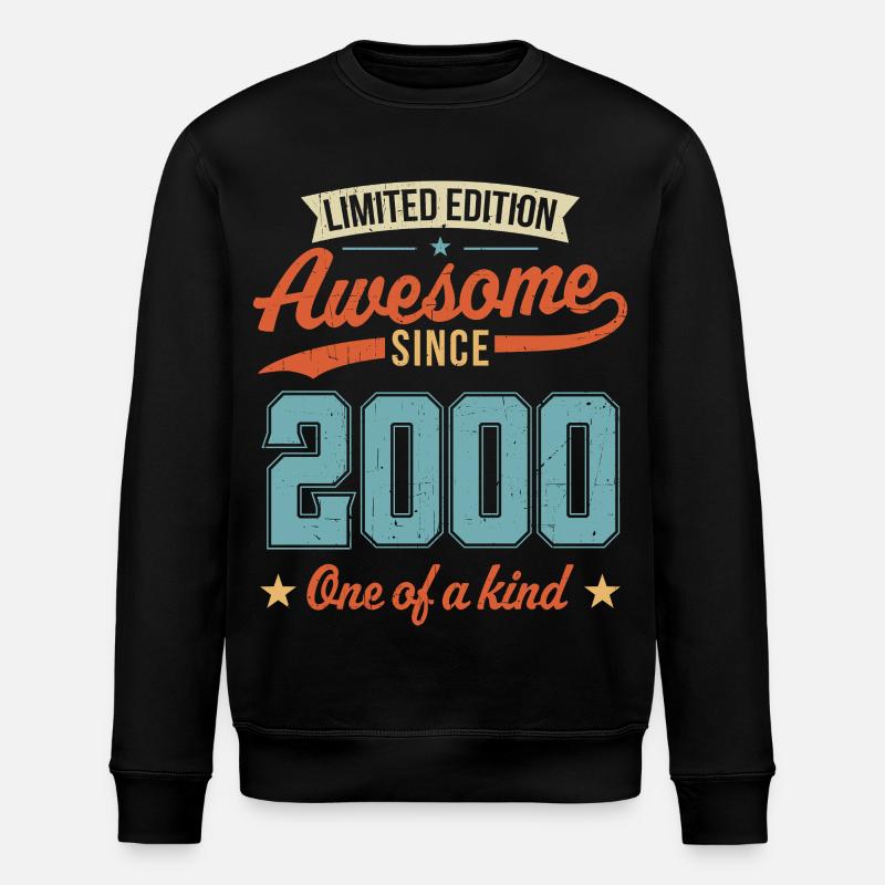 Großartig seit 2000 - Stanley/Stella Unisex Bio-Sweatshirt ROLLER - Schwarz