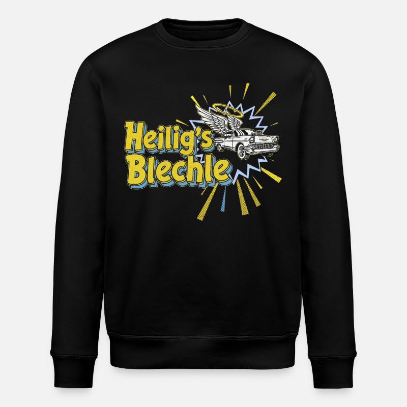 Heiligs Bleche Auto Heiligenschein - Stanley/Stella Unisex Bio-Sweatshirt ROLLER - Schwarz