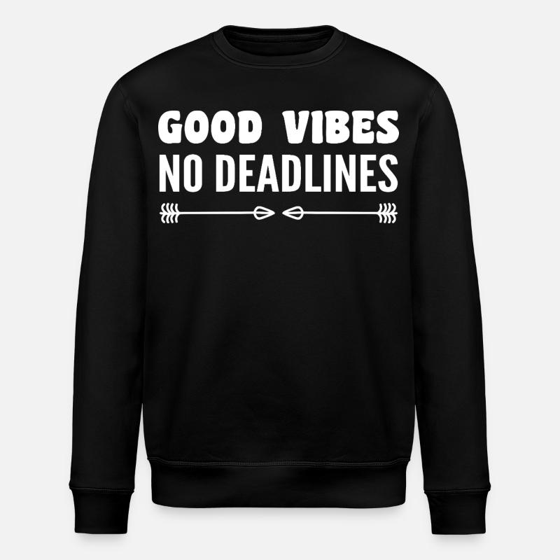 No deadlines - Stanley/Stella ROLLER Unisex Organic Sweatshirt - black