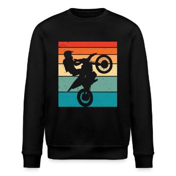 Motocross Retro Motorsport - Sweat bio ROLLER Stanley/Stella Unisexe - noir - Devant - Nik (191cm)