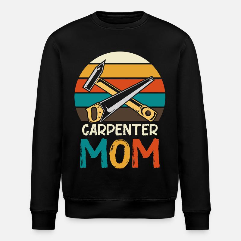 Carpenter Mother Retro Tool - Stanley/Stella ROLLER Unisex Organic Sweatshirt - black