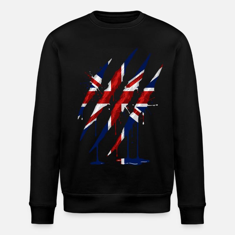 Union Jack Krallen-Kratzspur  - Stanley/Stella Unisex Bio-Sweatshirt ROLLER - Schwarz