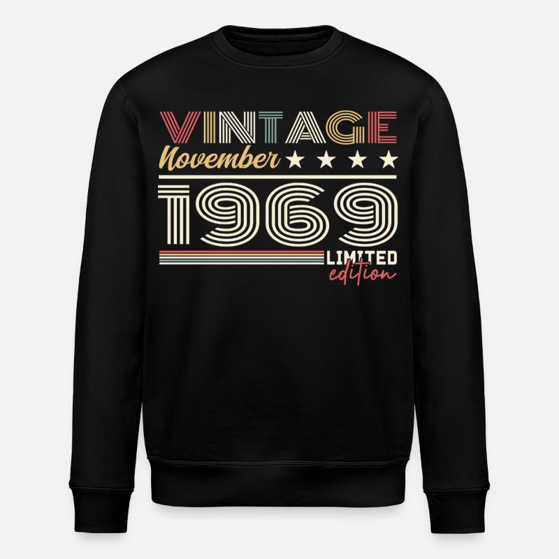 November 1969 - Stanley/Stella Unisex Bio-Sweatshirt ROLLER - Schwarz