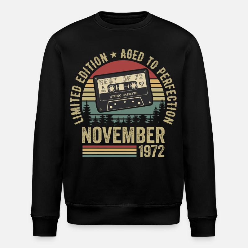 November 1972 - Stanley/Stella Unisex Bio-Sweatshirt ROLLER - Schwarz