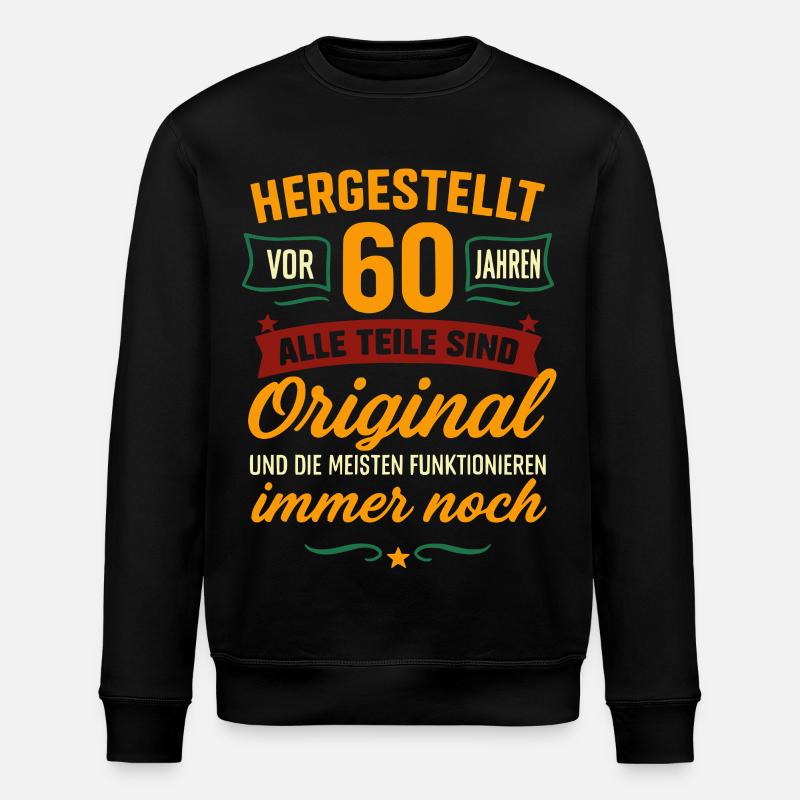 60. urodziny stworzone - Ekologiczna bluza typu unisex Stanley/Stella ROLLER - czarny