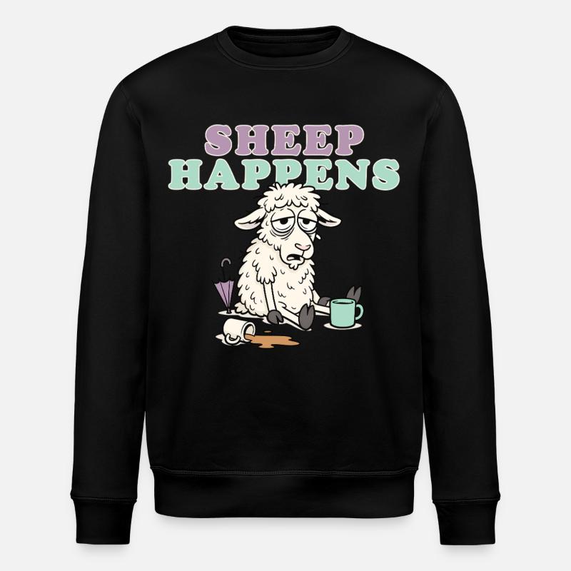 Mouton Arrive Rire Pastel - Sweat bio ROLLER Stanley/Stella Unisexe - noir