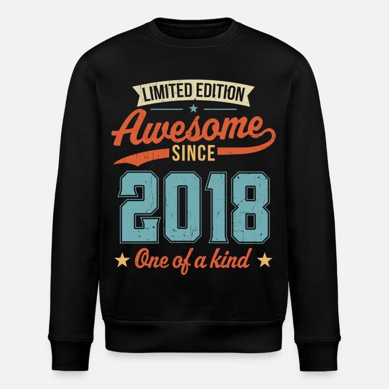 Großartig seit 2018 - Stanley/Stella Unisex Bio-Sweatshirt ROLLER - Schwarz