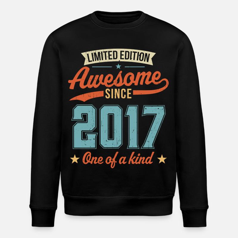 Genial seit 2017 - Stanley/Stella Unisex Bio-Sweatshirt ROLLER - Schwarz