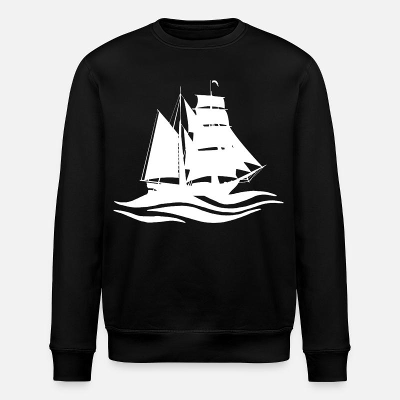 Bateau blanc et voyage - Sweat bio ROLLER Stanley/Stella Unisexe - noir