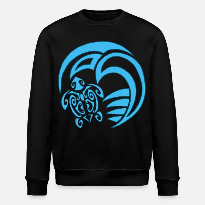 Schildkröte und Ozean - Stanley/Stella Unisex Bio-Sweatshirt ROLLER - Schwarz
