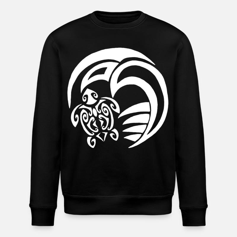 Tortue blanche et océan - Sweat bio ROLLER Stanley/Stella Unisexe - noir