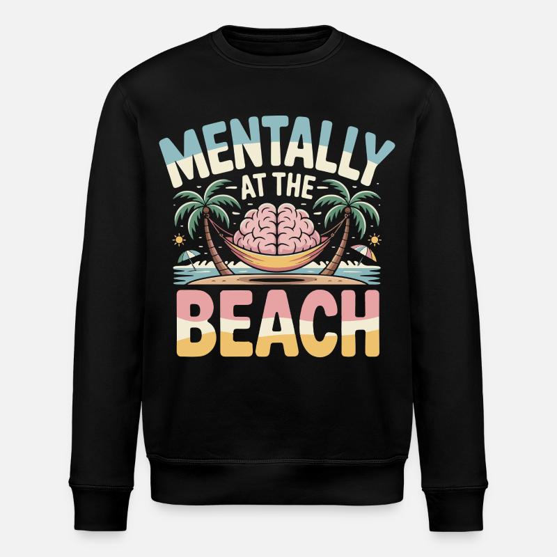 Hamac fantôme sur la plage - Sweat bio ROLLER Stanley/Stella Unisexe - noir