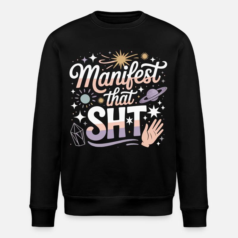 Kosmischer Manifest Pastell - Stanley/Stella Unisex Bio-Sweatshirt ROLLER - Schwarz