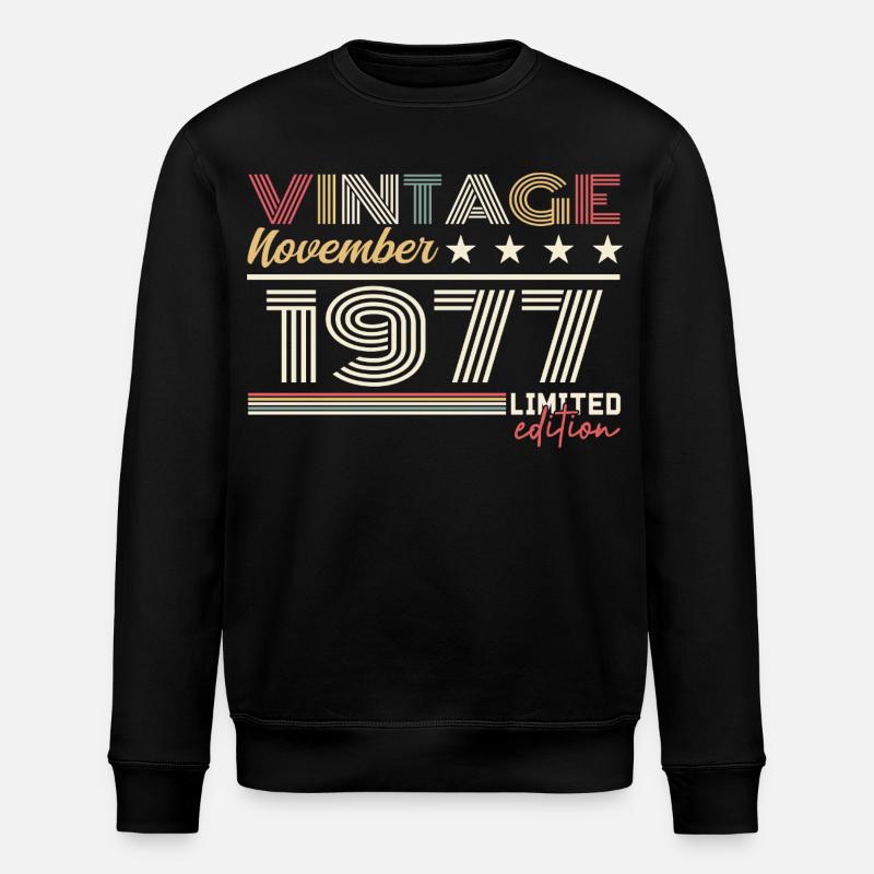 November 1977 - Stanley/Stella ROLLER Unisex Organic Sweatshirt - black