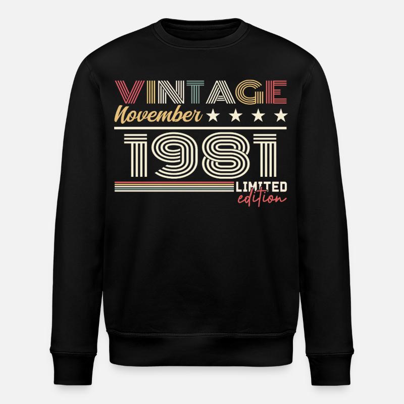 November 1981 - Stanley/Stella Unisex Bio-Sweatshirt ROLLER - Schwarz