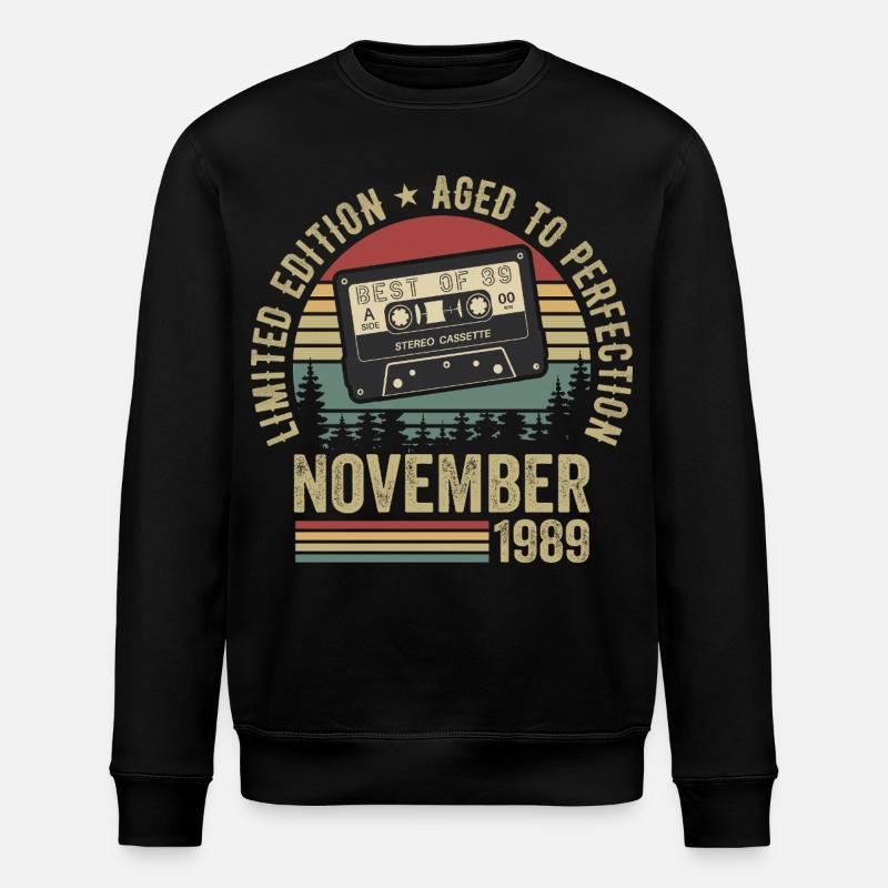 November 1989 - Stanley/Stella Unisex Bio-Sweatshirt ROLLER - Schwarz