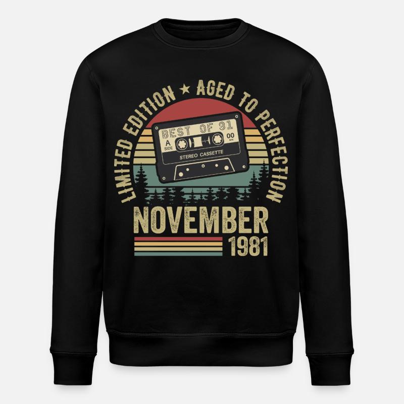 November 1981 - Stanley/Stella Unisex Bio-Sweatshirt ROLLER - Schwarz