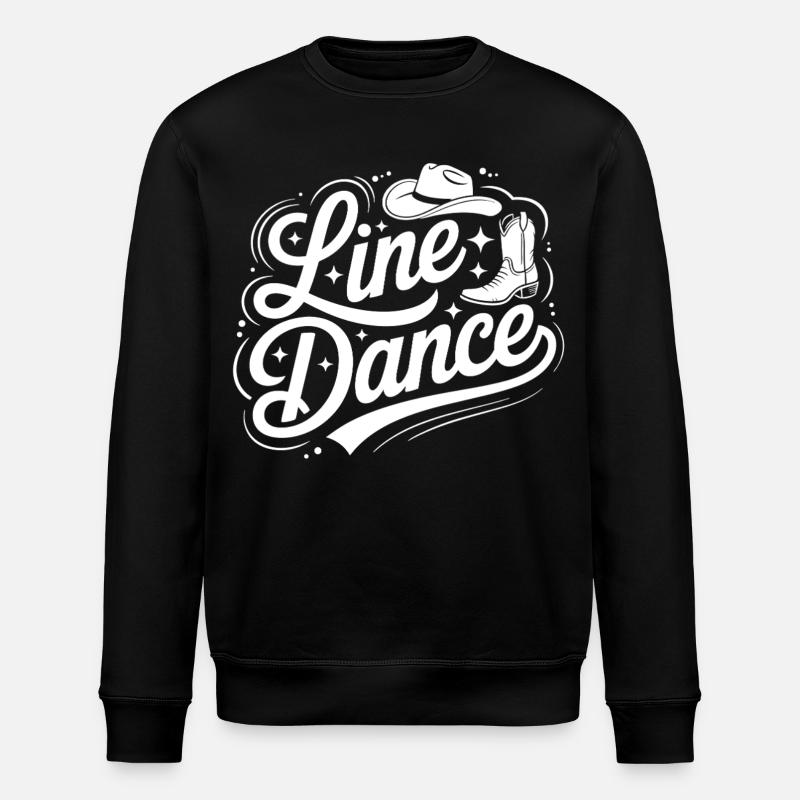 Line Dance Silhouette Lettering - Stanley/Stella ROLLER Unisex Organic Sweatshirt - black