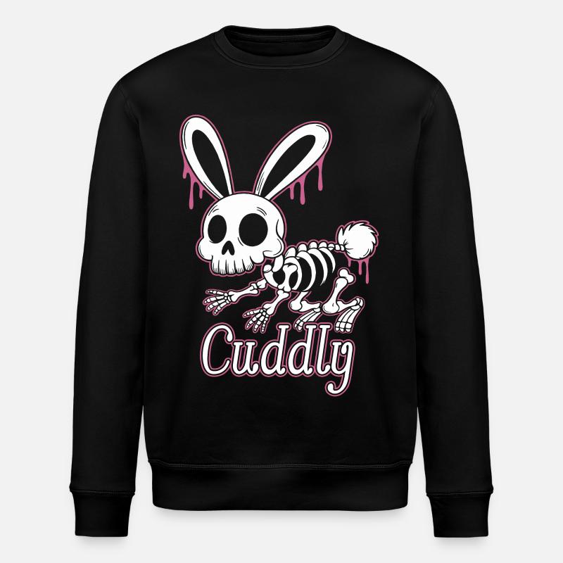 Bone Bunny Câlin Lapin d’Halloween - Sweat bio ROLLER Stanley/Stella Unisexe - noir