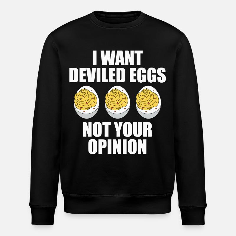 stuffed eggs - Stanley/Stella ROLLER Unisex Organic Sweatshirt - black
