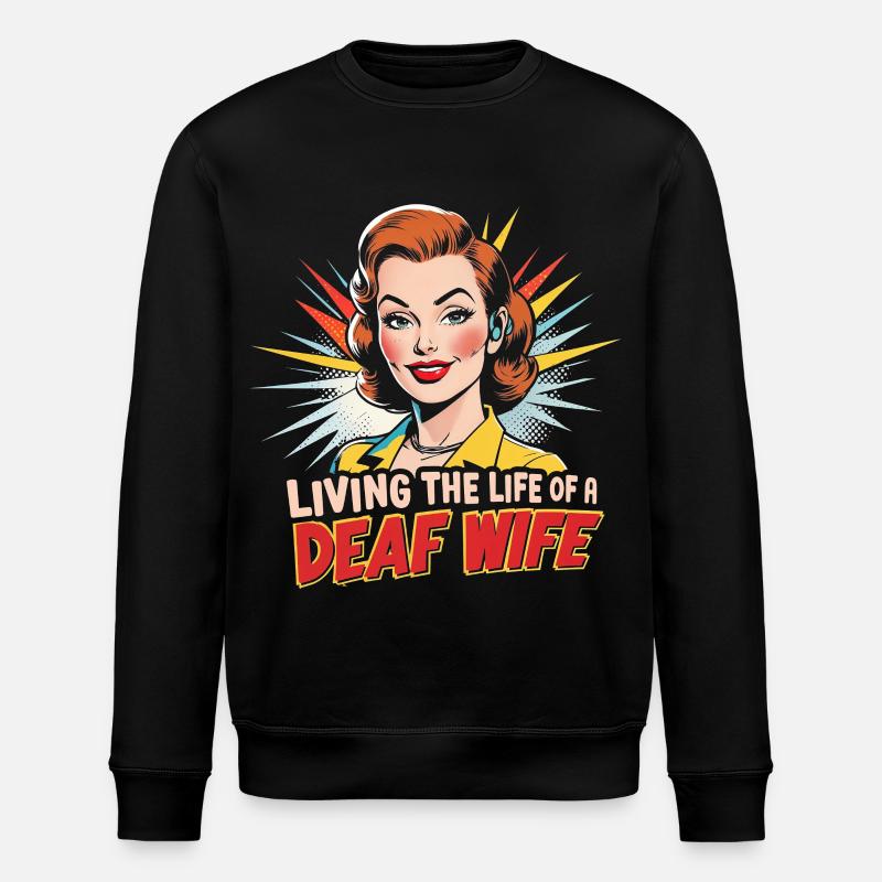 Sourd, sourd, malentendant - Sweat bio ROLLER Stanley/Stella Unisexe - noir