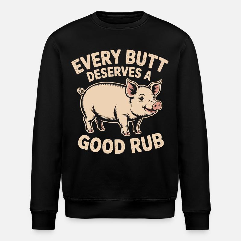 Grill Drôle de Cochon - Sweat bio ROLLER Stanley/Stella Unisexe - noir