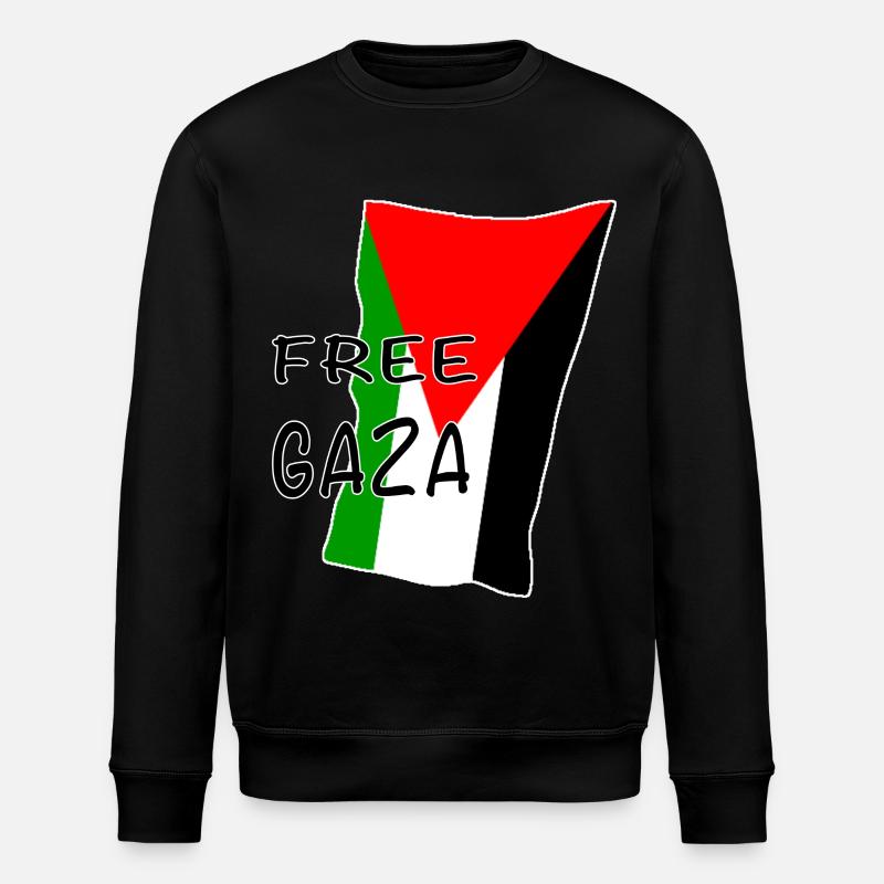 Motif du drapeau de Gaza libre - Sweat bio ROLLER Stanley/Stella Unisexe - noir
