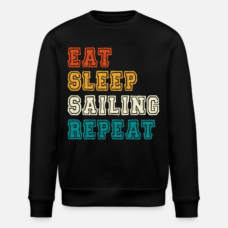 Eat Sleep Sailing Repeat - Stanley/Stella Unisex Bio-Sweatshirt ROLLER - Schwarz