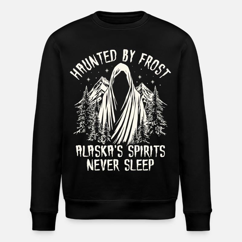 Frost ghosts over Alaska's peaks - Stanley/Stella ROLLER Unisex Organic Sweatshirt - black